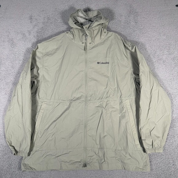 Columbia Jacket Mens 2XL Green‎ Garside Full Zip Omni Shade Lightweight Hiking - Picture 1 of 8